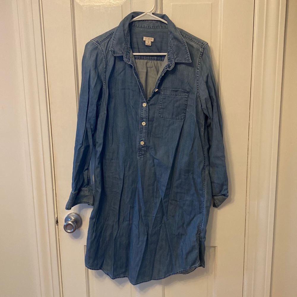 J Crew Factory denim shirt dress